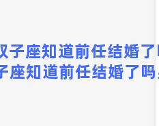 双子座知道前任结婚了吗 双子座知道前任结婚了吗男生